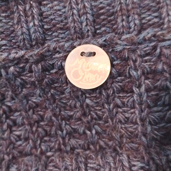 Margaret O'Leary Women's Blue Ribbed Knit 100% Cotton Pullover Sweater Med EUC - Picture 5 of 6